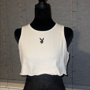 PLAYBOY Cutoff Crop Top